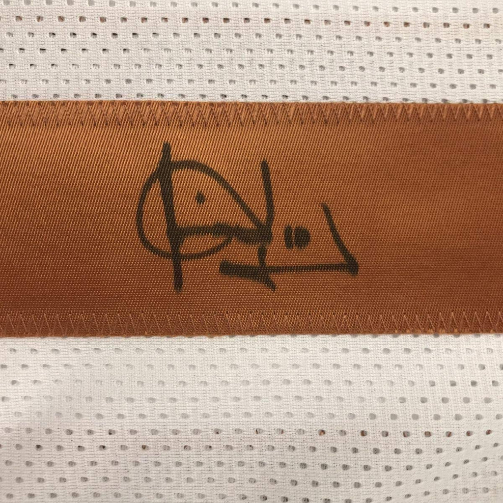Framed Autographed/Signed Vince Young 35x39 Texas White College Football Jersey GTSM COA Holo Only