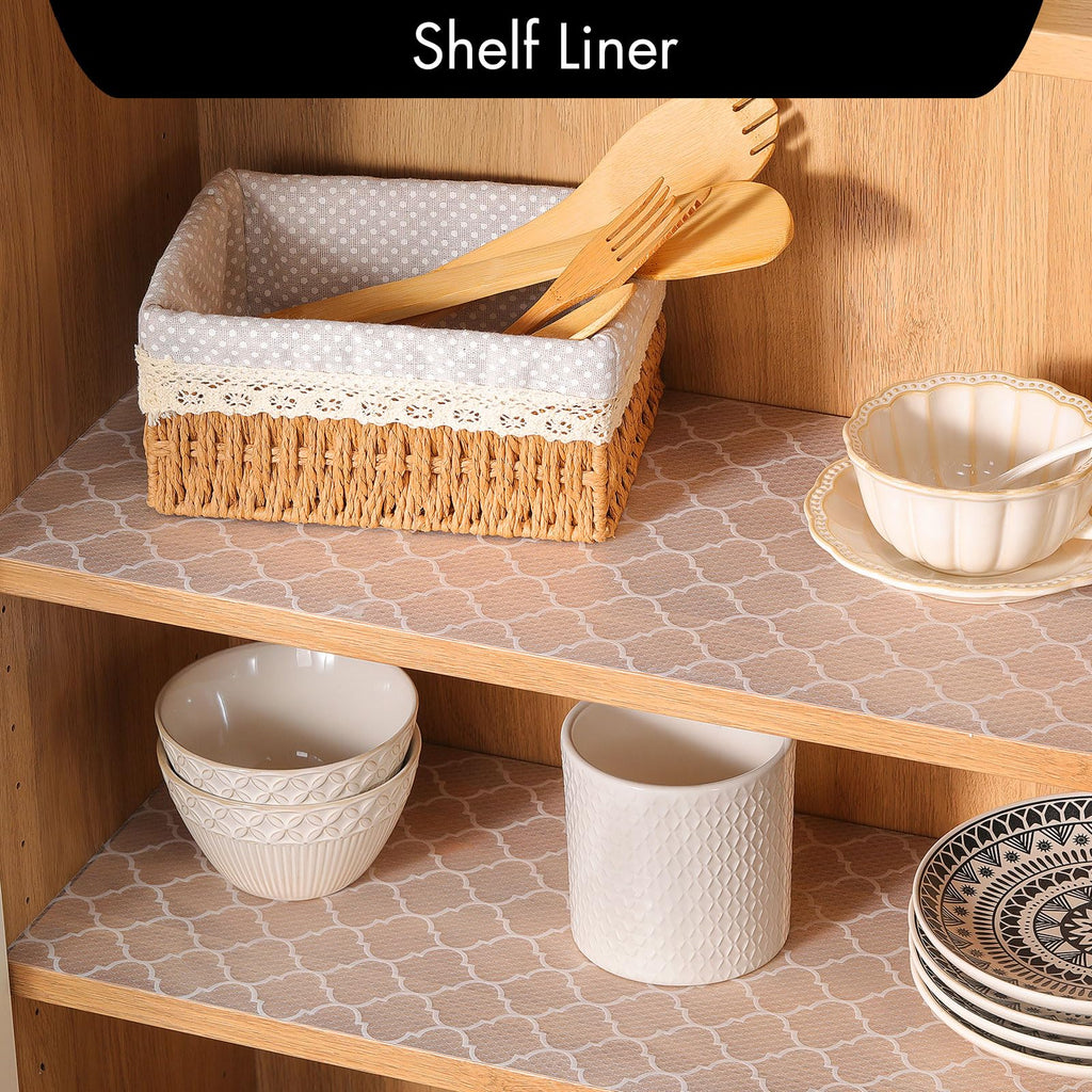 Cooyes Non Adhesive Kitchen Cabinet Shelf Liners Gray Ash Waterproof EVA