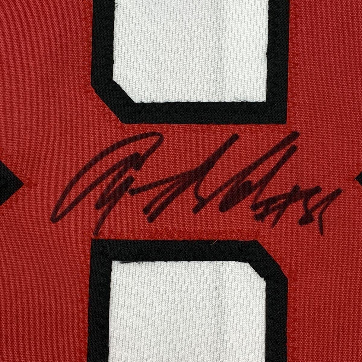 Framed Autographed/Signed Anquan Boldin 35x39 Arizona White Football Jersey JSA COA