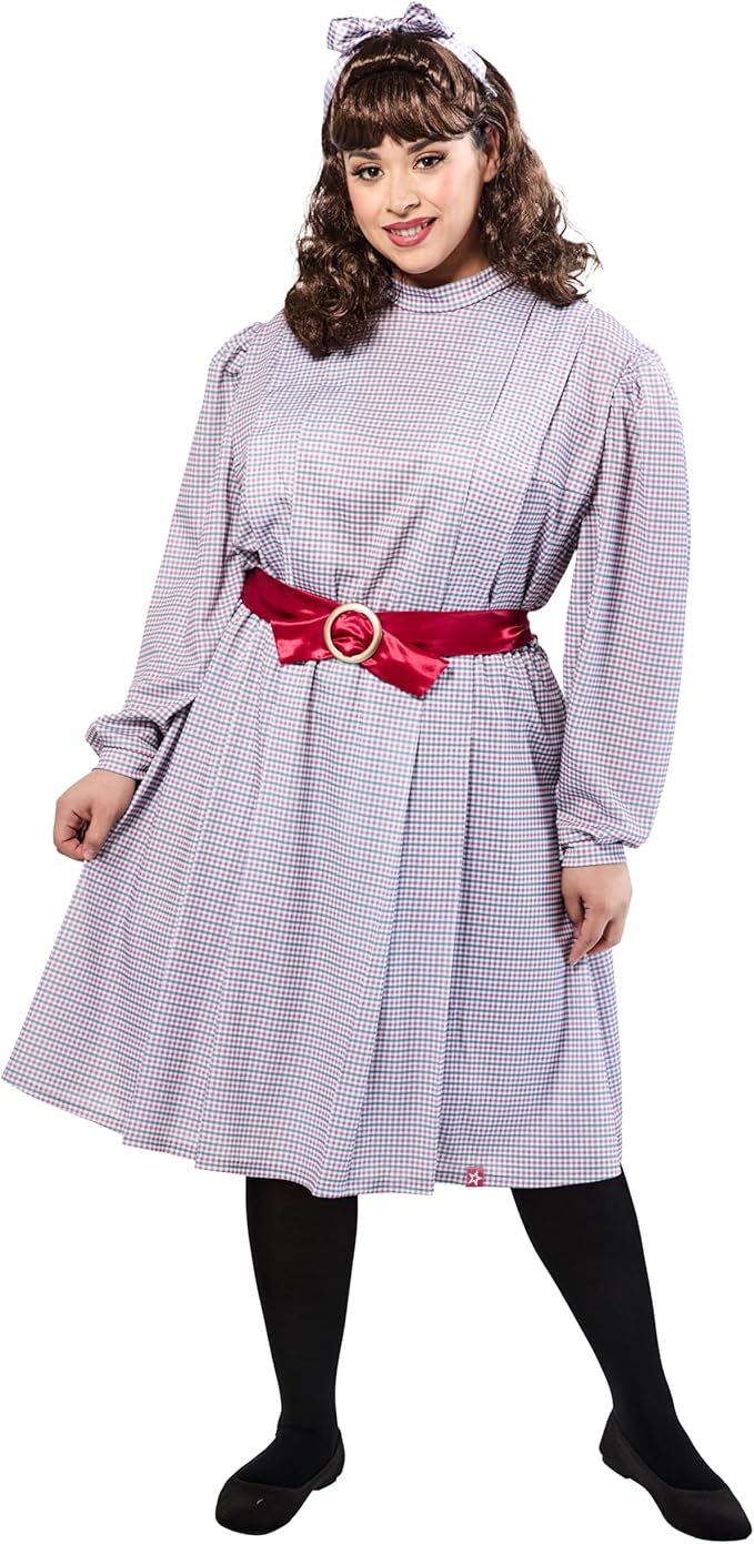 Samantha Parkington American Girl Doll Plaid Womens Costume Dress