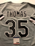 Autographed/Signed Frank Thomas Chicago White Sox Grey Baseball Jersey PSA/DNA COA