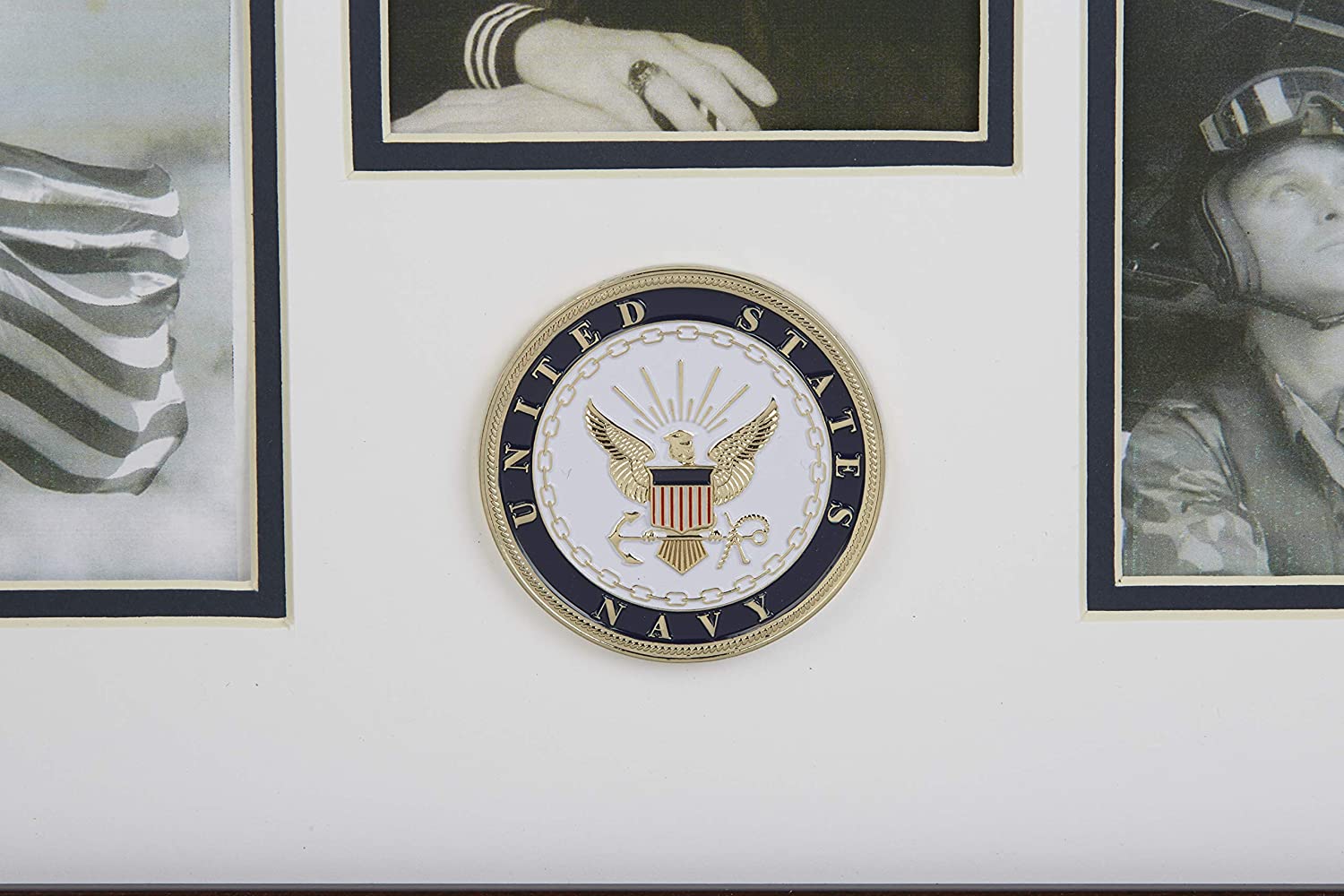 The Military Gift Store US Flag Store U.S. Navy Medallion 5 Picture Collage Frame.