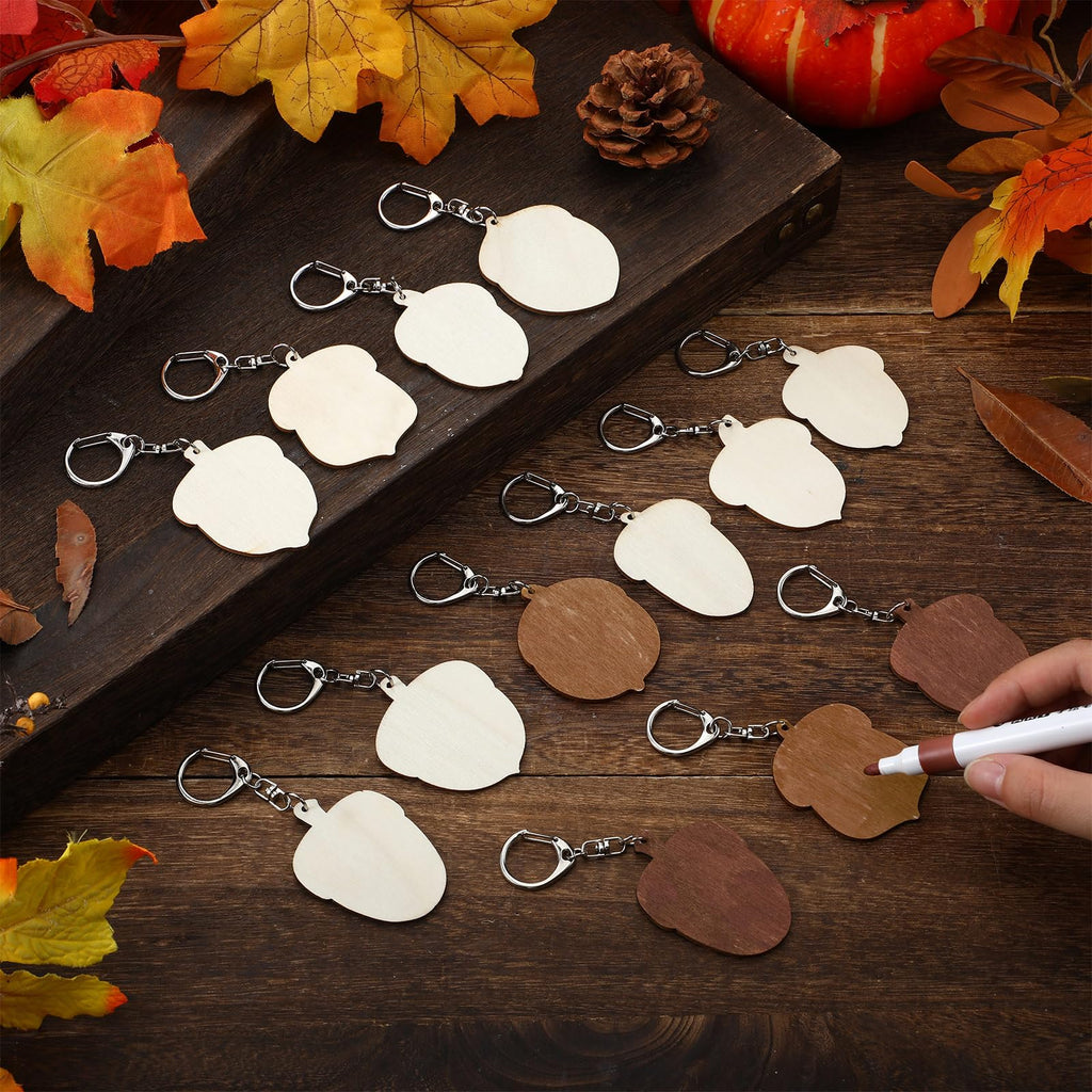 [Like New] RattanView 24-Piece Acorn Keychain Craft Set, 12 Styles