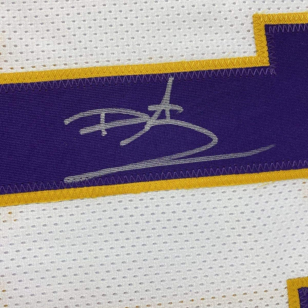 Framed Autographed/Signed Daunte Culpepper 35x39 Minnesota White Football Jersey JSA COA
