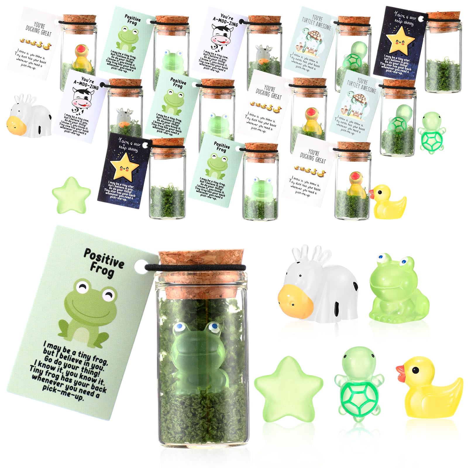 Cinnvoice 35 Set Animal Luminous Resin Toy Bulk Employee Gift Multicolor
