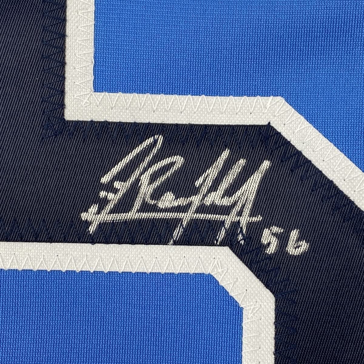 Framed Autographed/Signed Randy Arozarena 35x39 Tampa Bay Light Blue Baseball Jersey JSA COA