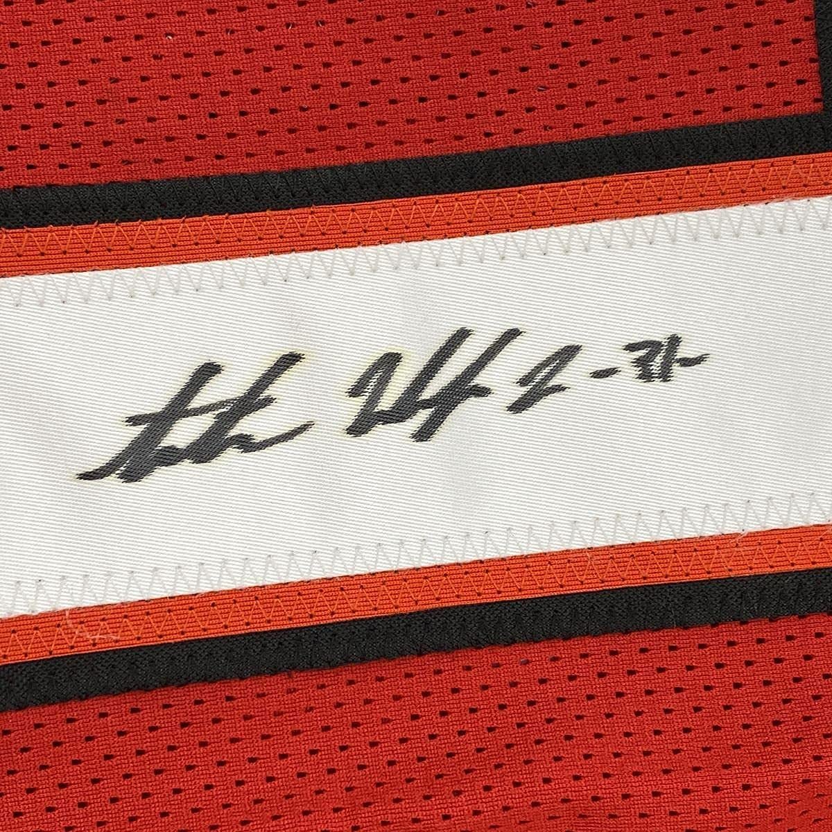 Framed Autographed/Signed Antoine Winfield Jr 35x39 Tampa Bay Red Football Jersey PSA/DNA COA