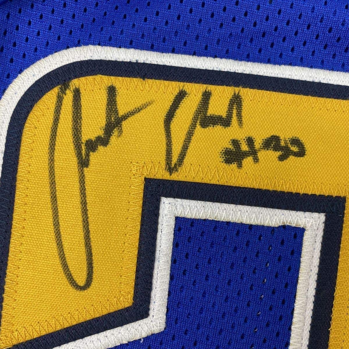 Framed Autographed/Signed Austin Ekeler 35x39 Los Angeles LA Color Rush Football Jersey PSA/DNA COA