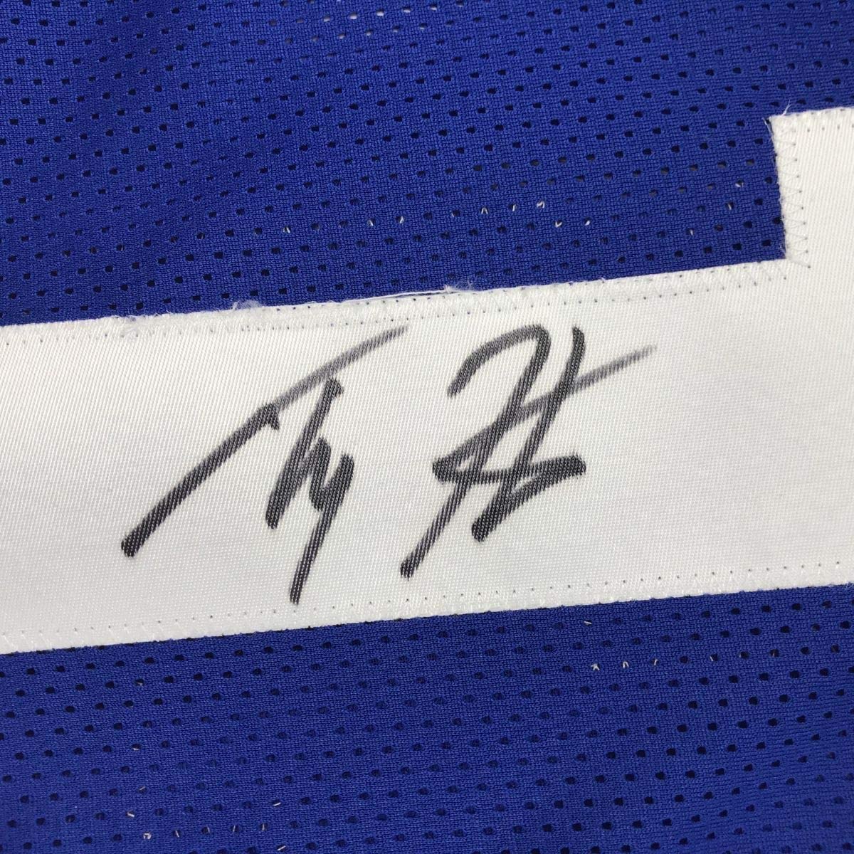 Framed Autographed/Signed TY T.Y. Hilton 35x39 Indianapolis Blue Football Jersey PSA/DNA COA