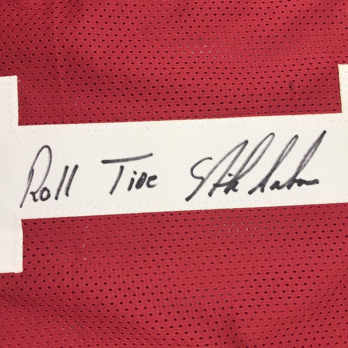 Framed Autographed/Signed Nick Saban Roll Tide 35x39 Alabama Red College Football Jersey Beckett BAS COA