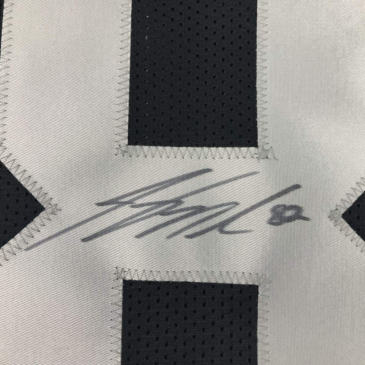 Framed Autographed/Signed Jordy Nelson 35x39 Oakland Black Football Jersey JSA COA
