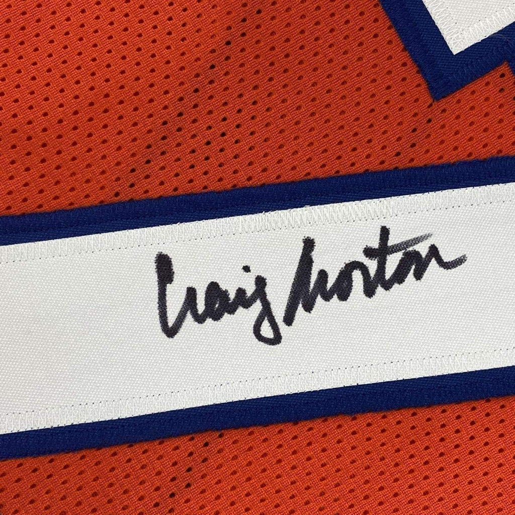 Framed Autographed/Signed Craig Morton 35x39 Denver Orange Football Jersey JSA COA