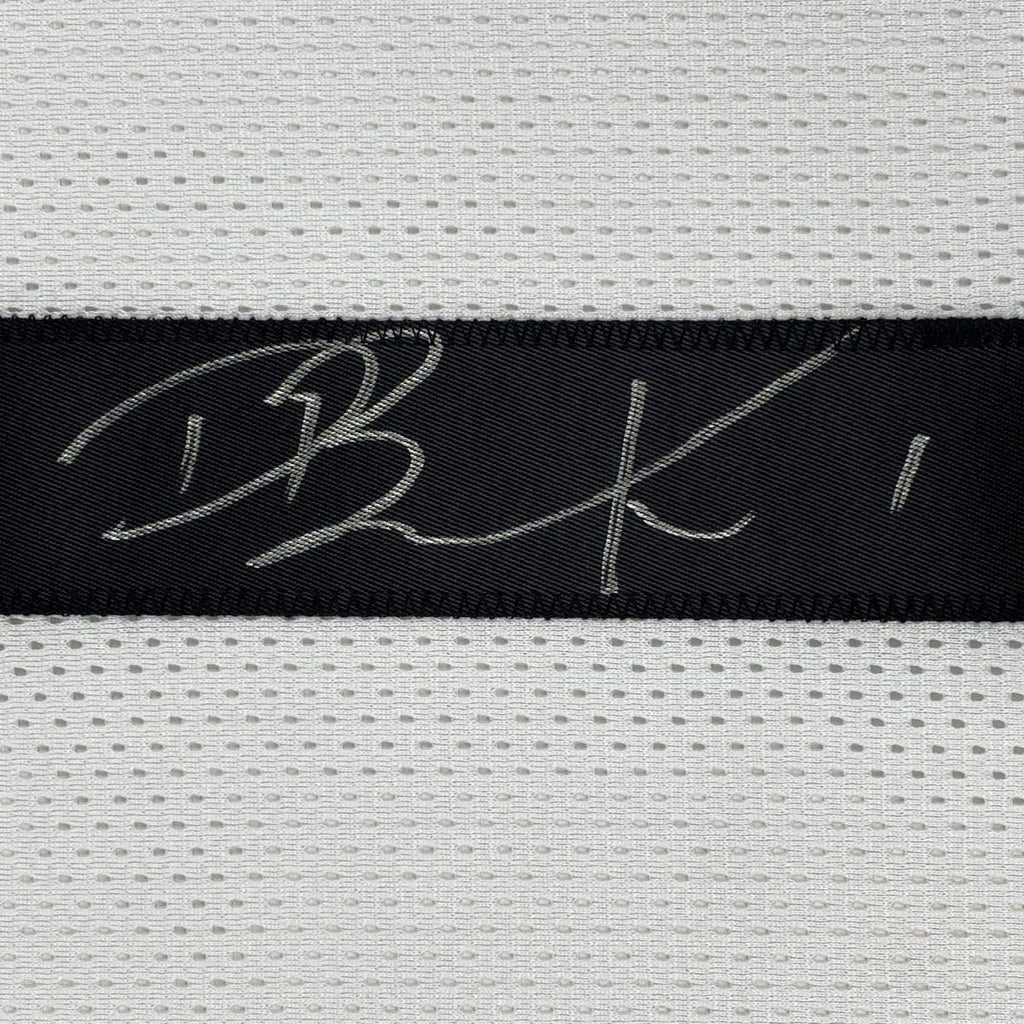 Autographed/Signed Devin Booker Phoenix White Basketball Jersey JSA COA