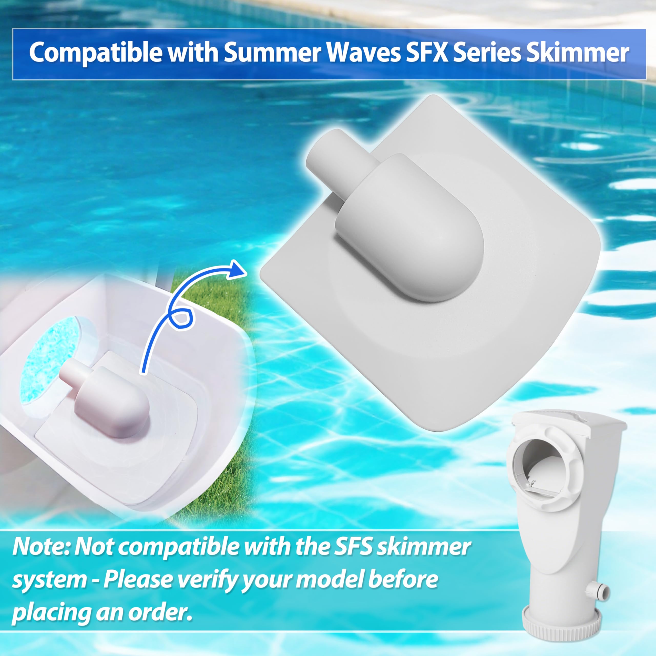 ARU P58PP1955W05 Vacuum Plate Adapter for Summer Waves Polygroup Skimmer Pump