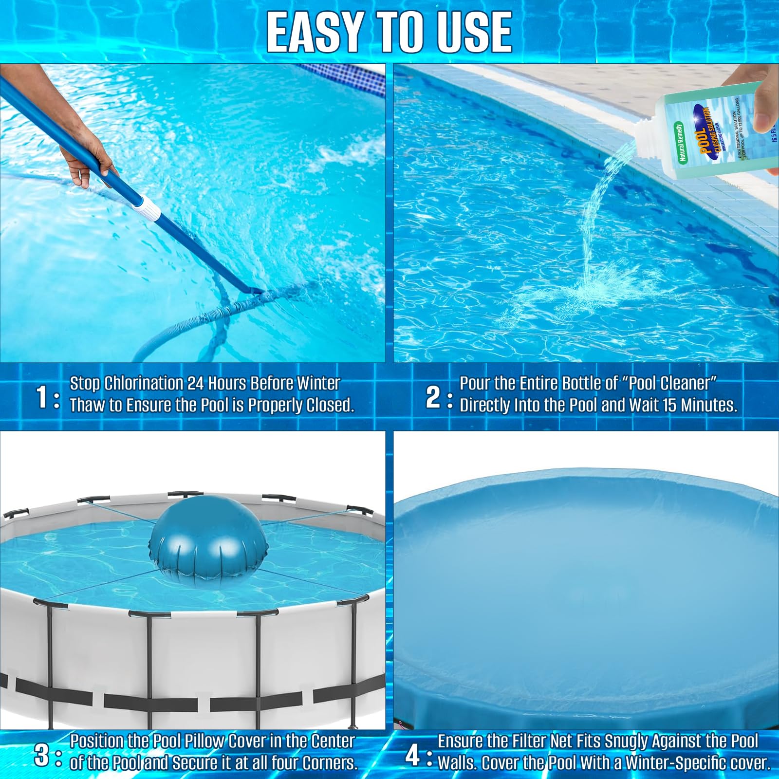SETOXYX 2 Pack Winter Closing Kit Pool Winterizer Up to 24,000 Gallon
