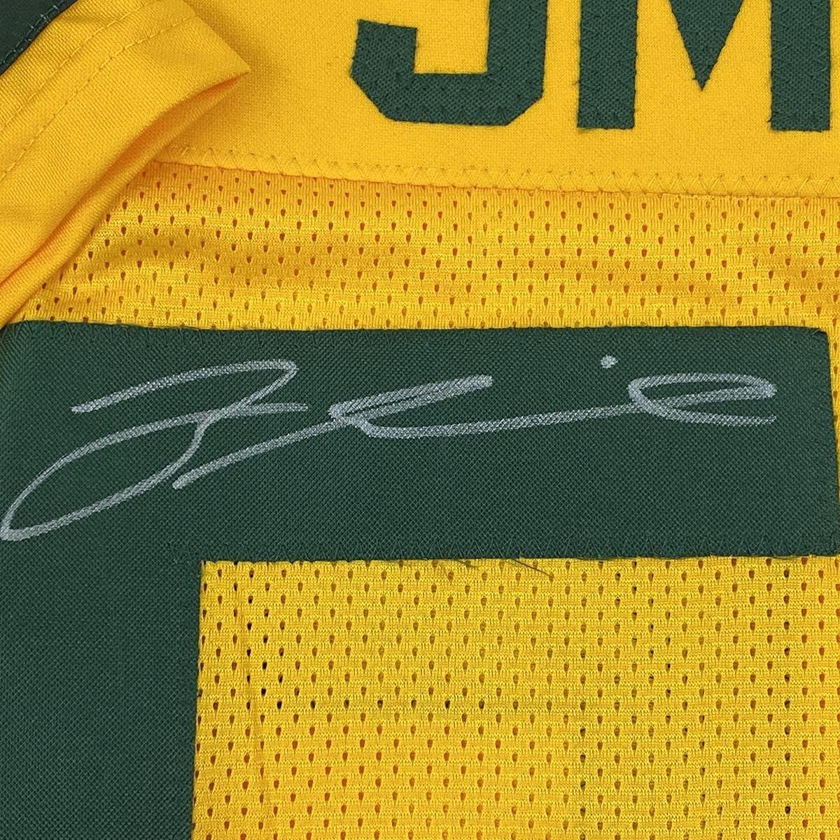 Framed Autographed/Signed Za'Darius Smith 35x39 Green Bay Yellow Football Jersey JSA COA