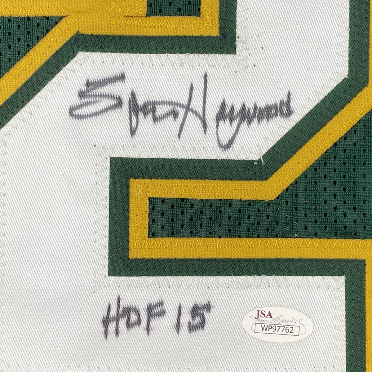 Framed Autographed/Signed Spencer Haywood HOF 15 35x39 Seattle Green Basketball Jersey JSA COA
