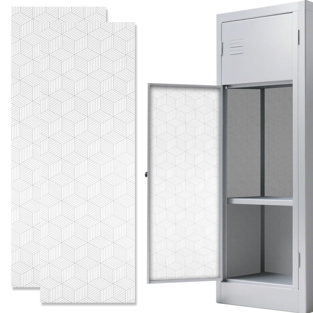 AUECOOME Magnetic Locker Wallpaper Sheet 12x36 Black Square 2pcs Pink Love