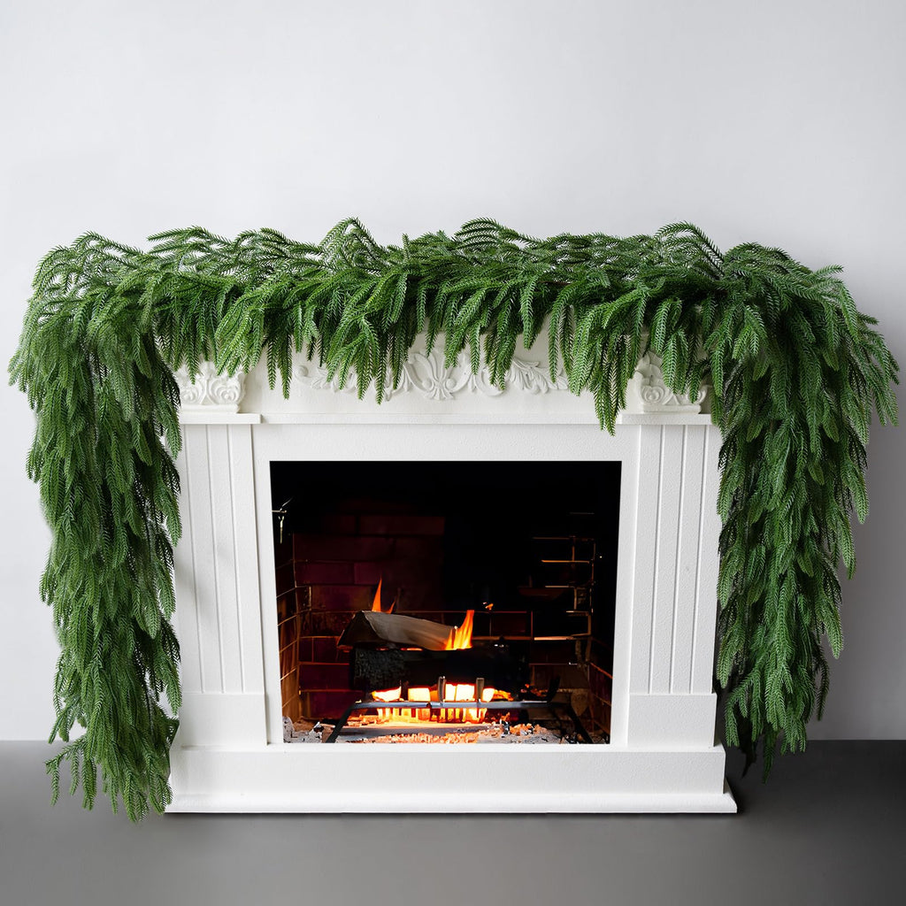 Gixie Home Artificial Norfolk Pine Garland 5Ft Green 2Pcs