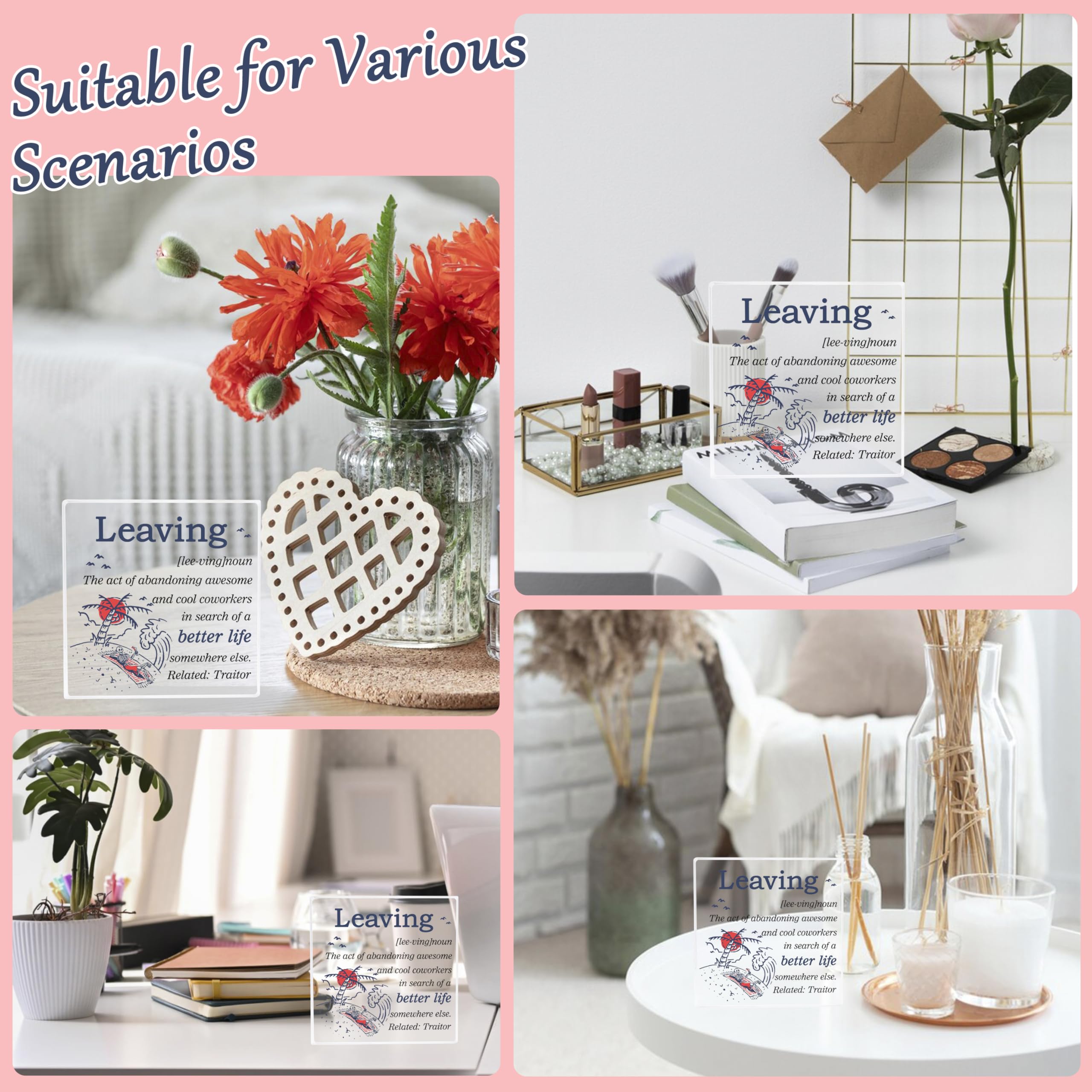 Yoxiumi Coworker Christmas Retirement Gifts Party Decorations Grey-Leaving