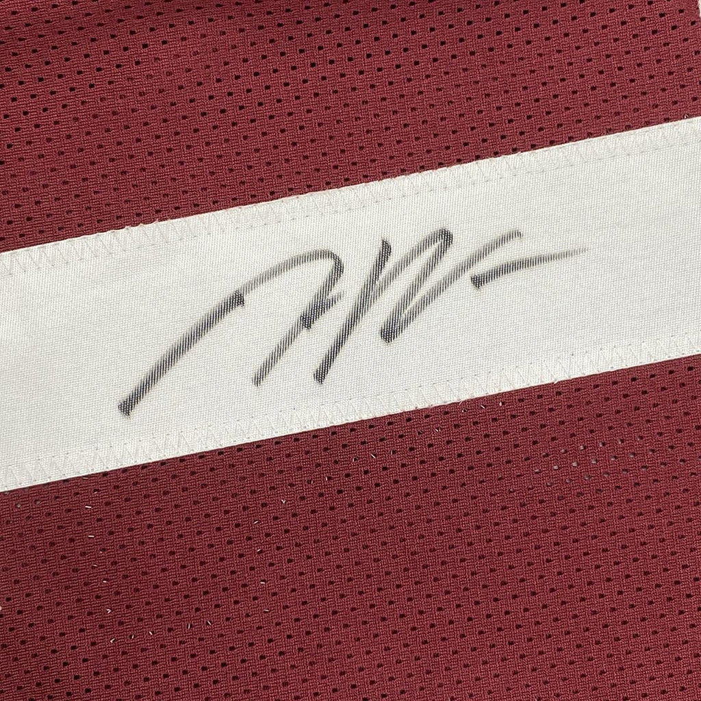 Framed Autographed/Signed Jaylen Waddle 35x39 Alabama Red College Football Jersey Beckett BAS COA