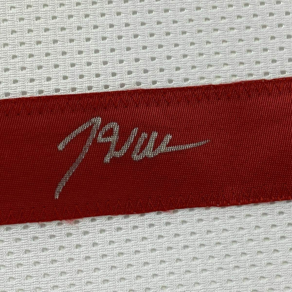 Framed Autographed/Signed John Wall 35x39 Houston White Basketball Jersey JSA COA