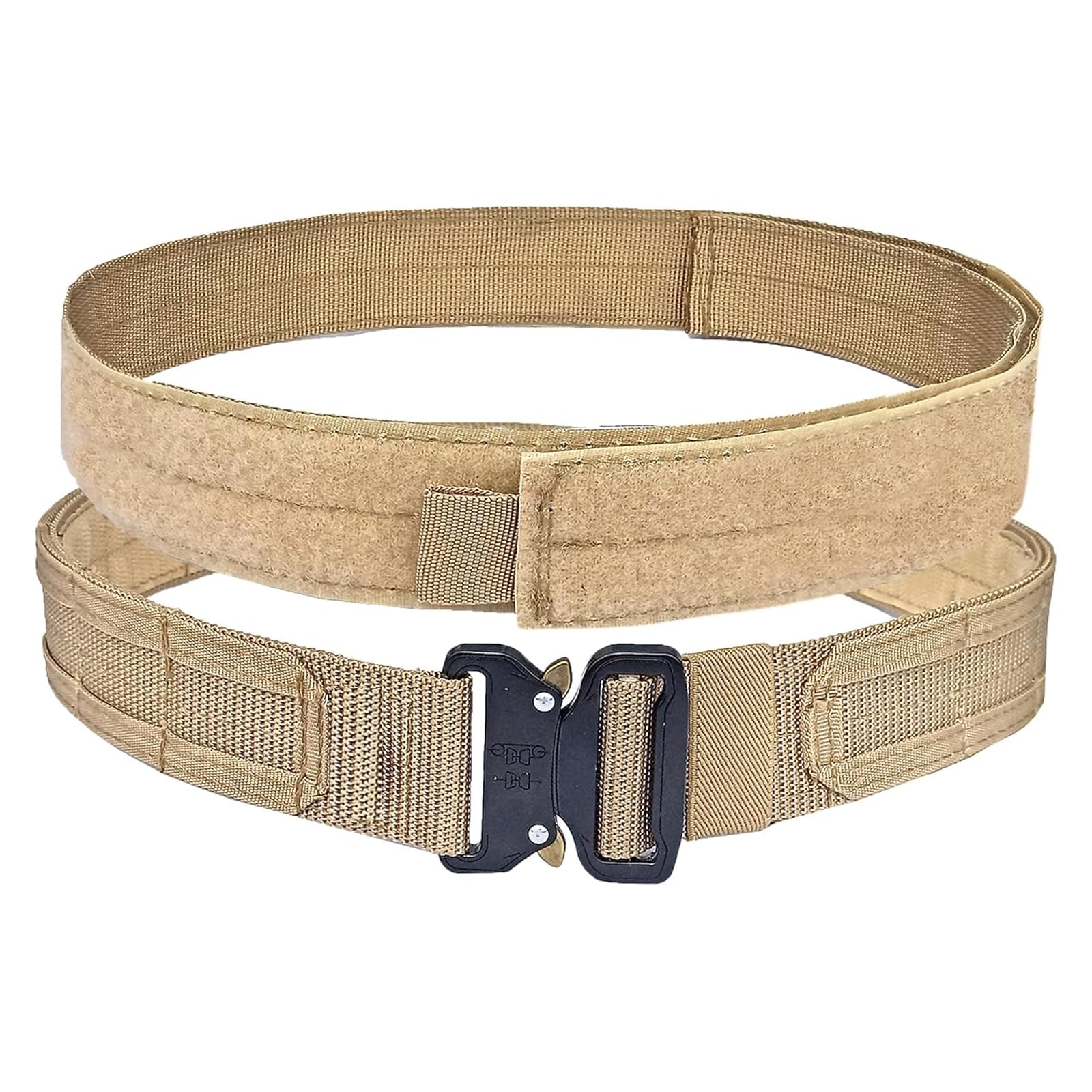 YouchingWld Belt V2 Adjustable Tactical Molle Belt Metal Buckle Khaki 36-46