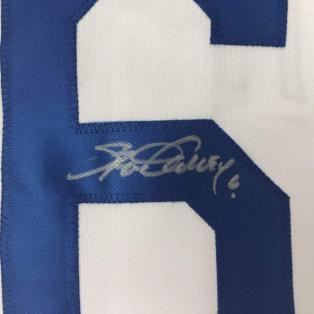 Framed Autographed/Signed Steve Garvey 35x39 Los Angeles LA White Baseball Jersey PSA/DNA COA