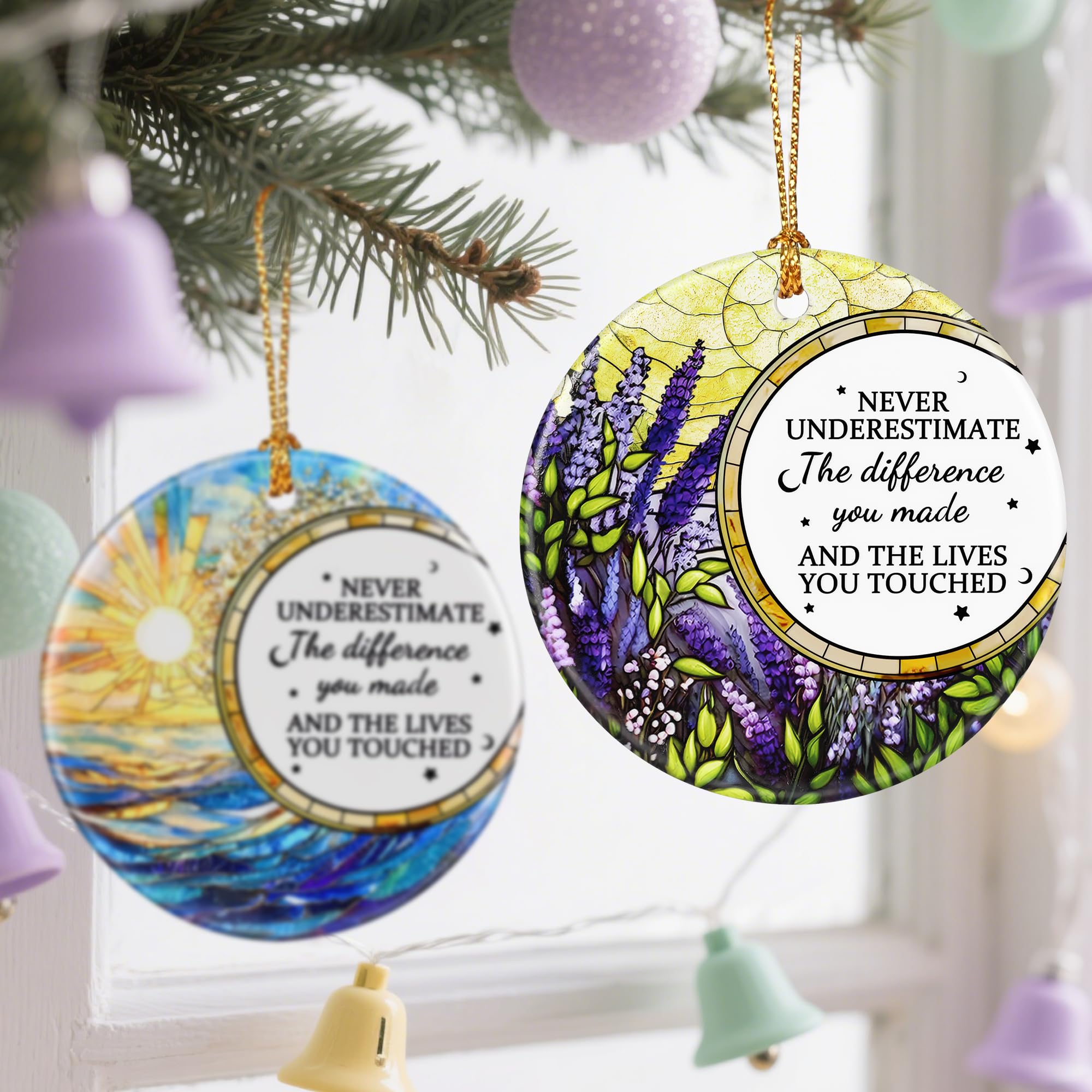 VIAKDEM Christmas Ornaments Going Away Goodbye Farewell Gifts Design H