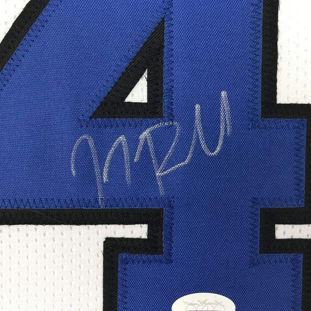 Framed Autographed/Signed JJ J.J. Redick 35x39 Duke White College Basketball Jersey JSA COA