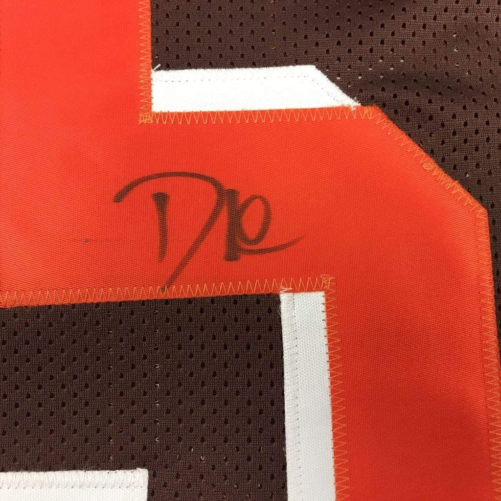 Framed Autographed/Signed David Njoku 35x39 Cleveland Split Football Jersey PSA/DNA COA