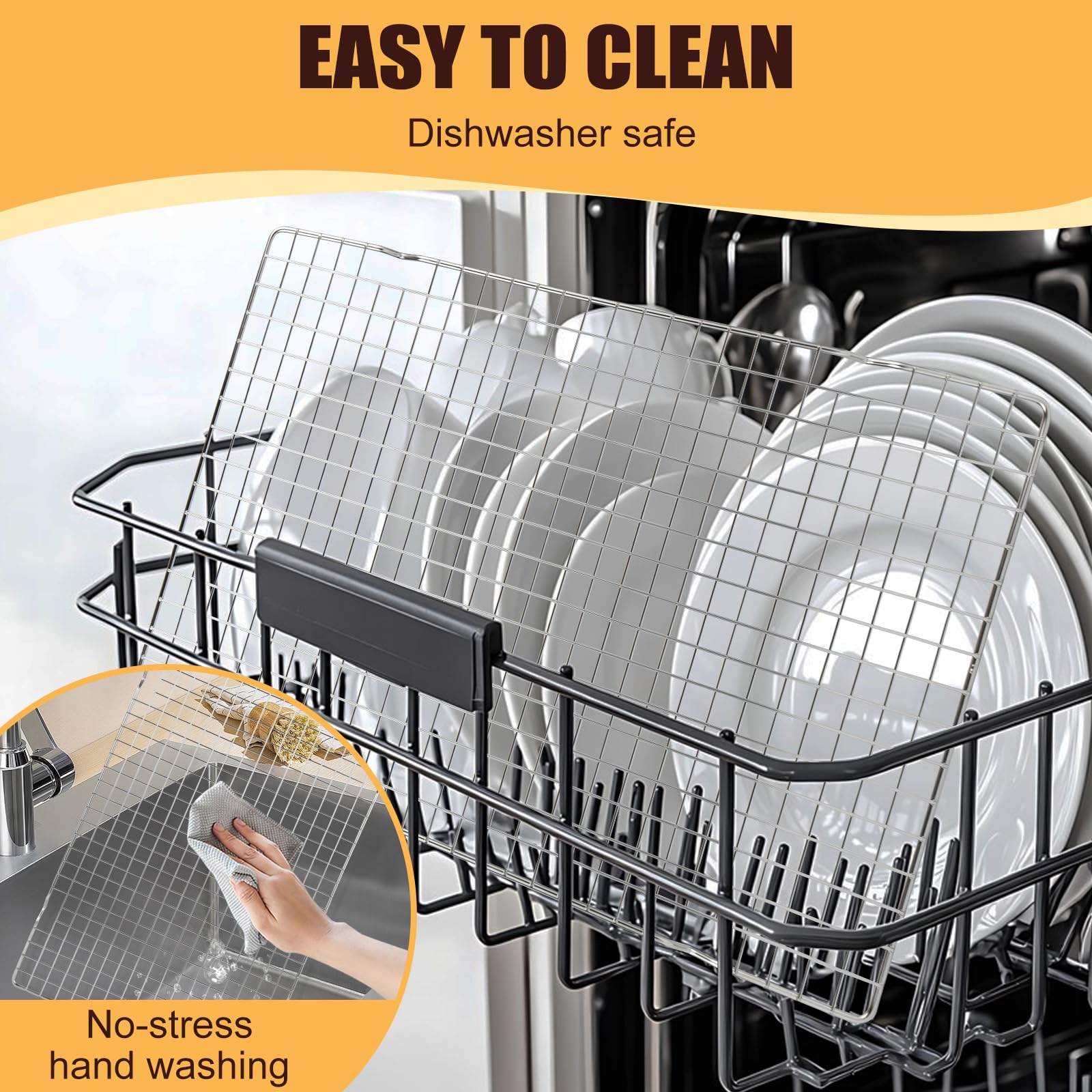 BXKEE Cooling Racks 2 PCS 10x16in Heavy Duty 304 Stainless Steel Silver