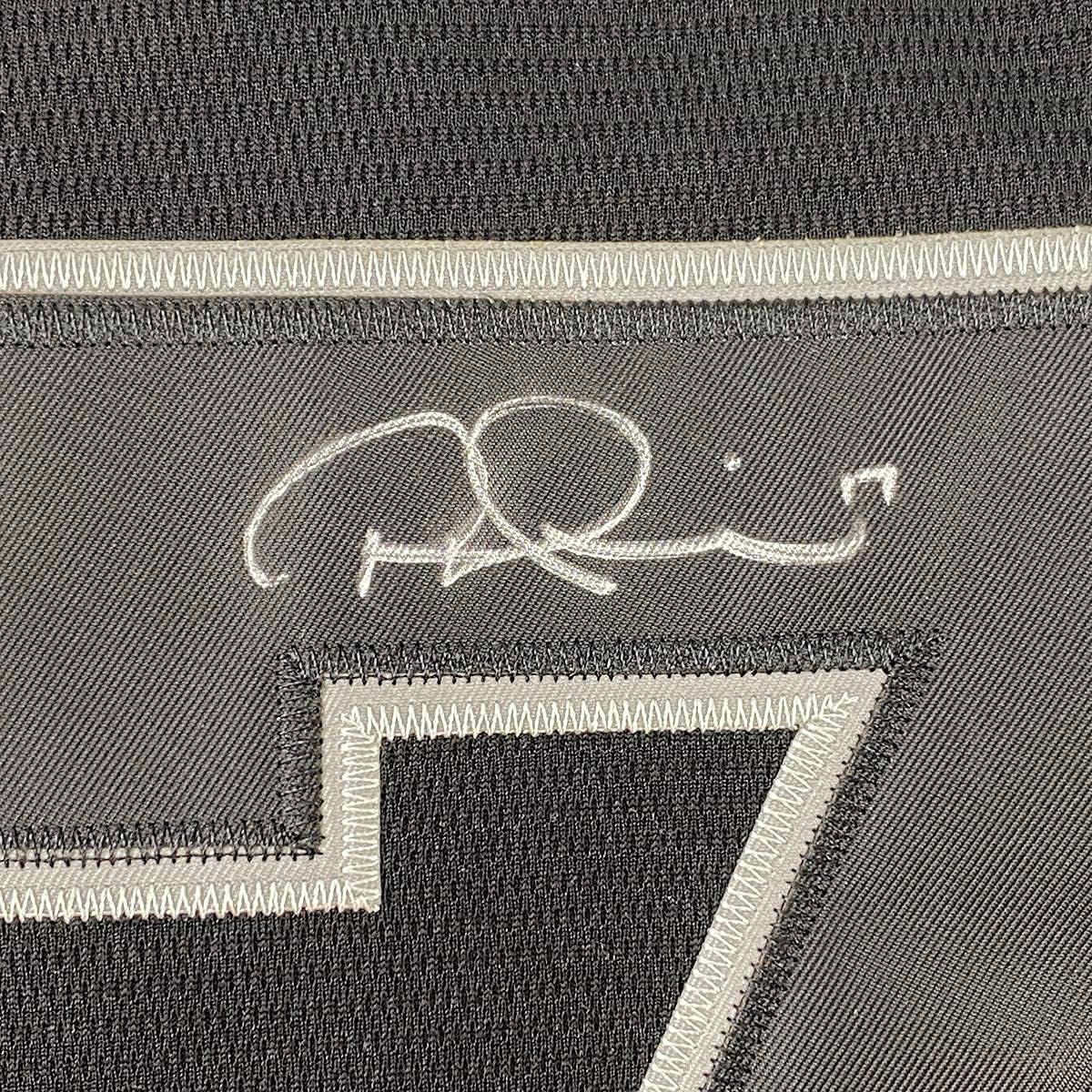 Framed Autographed/Signed Rhys Hoskins 35x39 Big Fella Players Weekend Black Baseball Jersey Beckett BAS COA