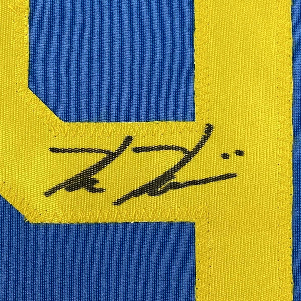 Framed Autographed/Signed Kevin Kiermaier 35x39 Tampa Bay Outlaw Players Weekend Baseball Jersey PSA/DNA COA