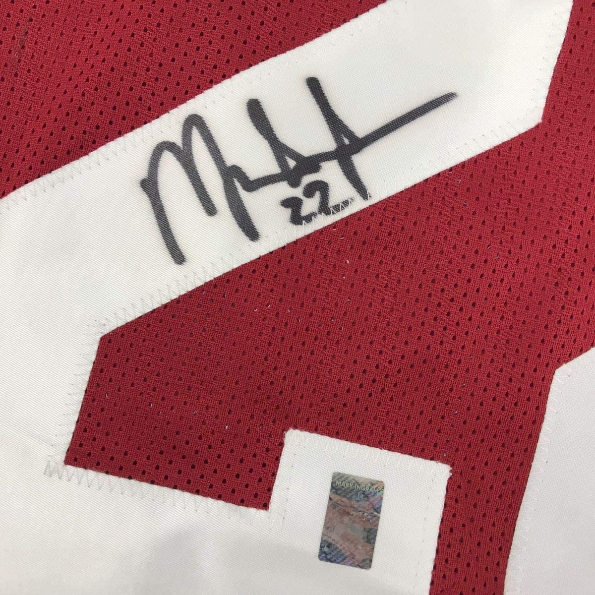 Framed Autographed/Signed Mark Ingram II 35x39 Alabama Crimson College Football Jersey GTSM COA Holo Only