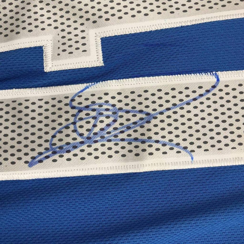 Framed Autographed/Signed Dirk Nowitzki 35x39 Dallas Blue Basketball Jersey PSA/DNA COA