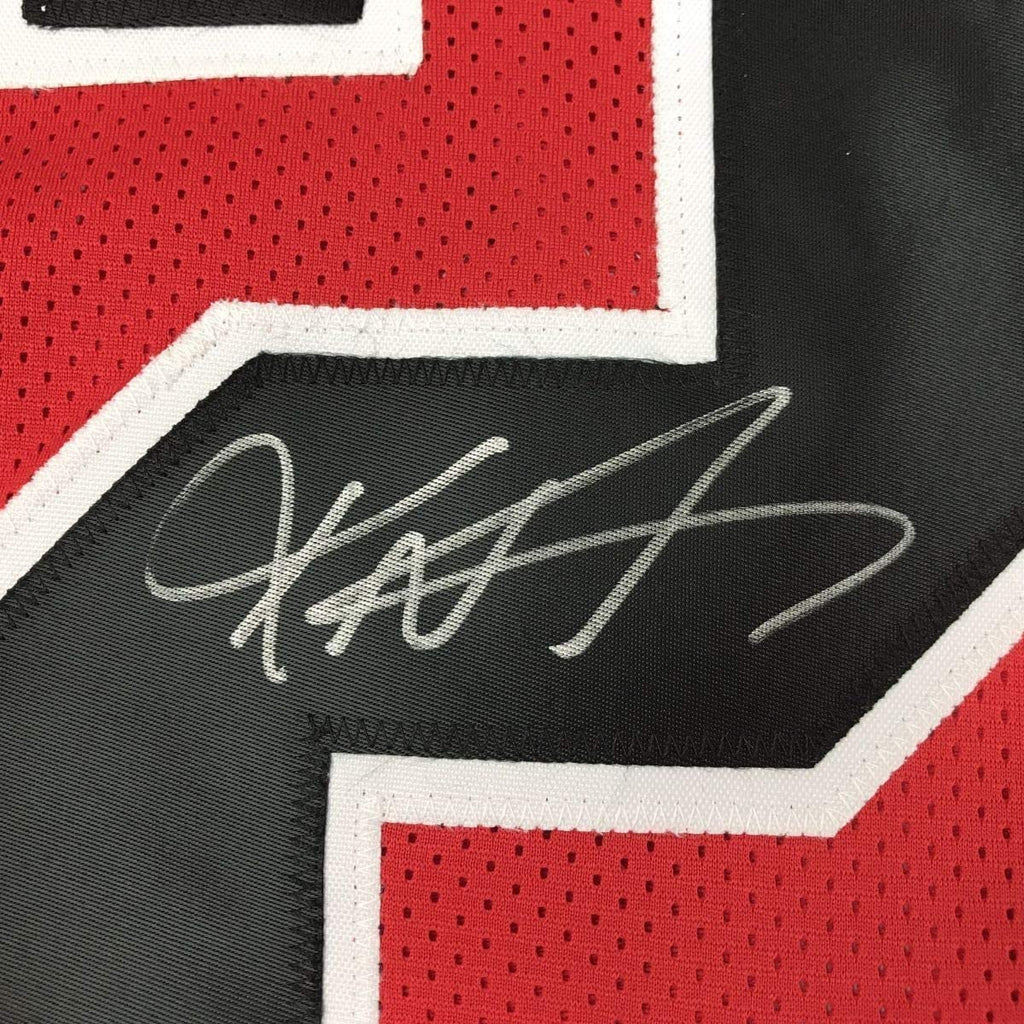 Framed Autographed/Signed Keanu Neal 35x39 Atlanta Color Rush Football Jersey JSA COA
