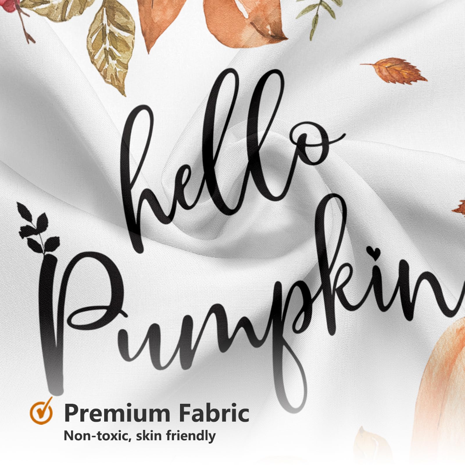 MEHOFOND Fall Pumpkin Watercolor Shower Curtain 72x72 Inch Waterproof Hooks