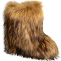 Valpeak Women's Snow Boots Knee High Flat Heel Faux Fur Natural Size 9