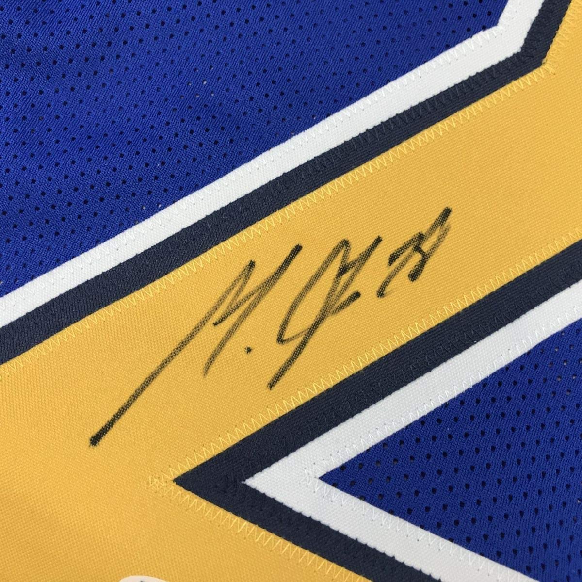 Framed Autographed/Signed Melvin Gordon 35x39 Los Angeles LA Chargers Color Rush Football Jersey Beckett BAS COA
