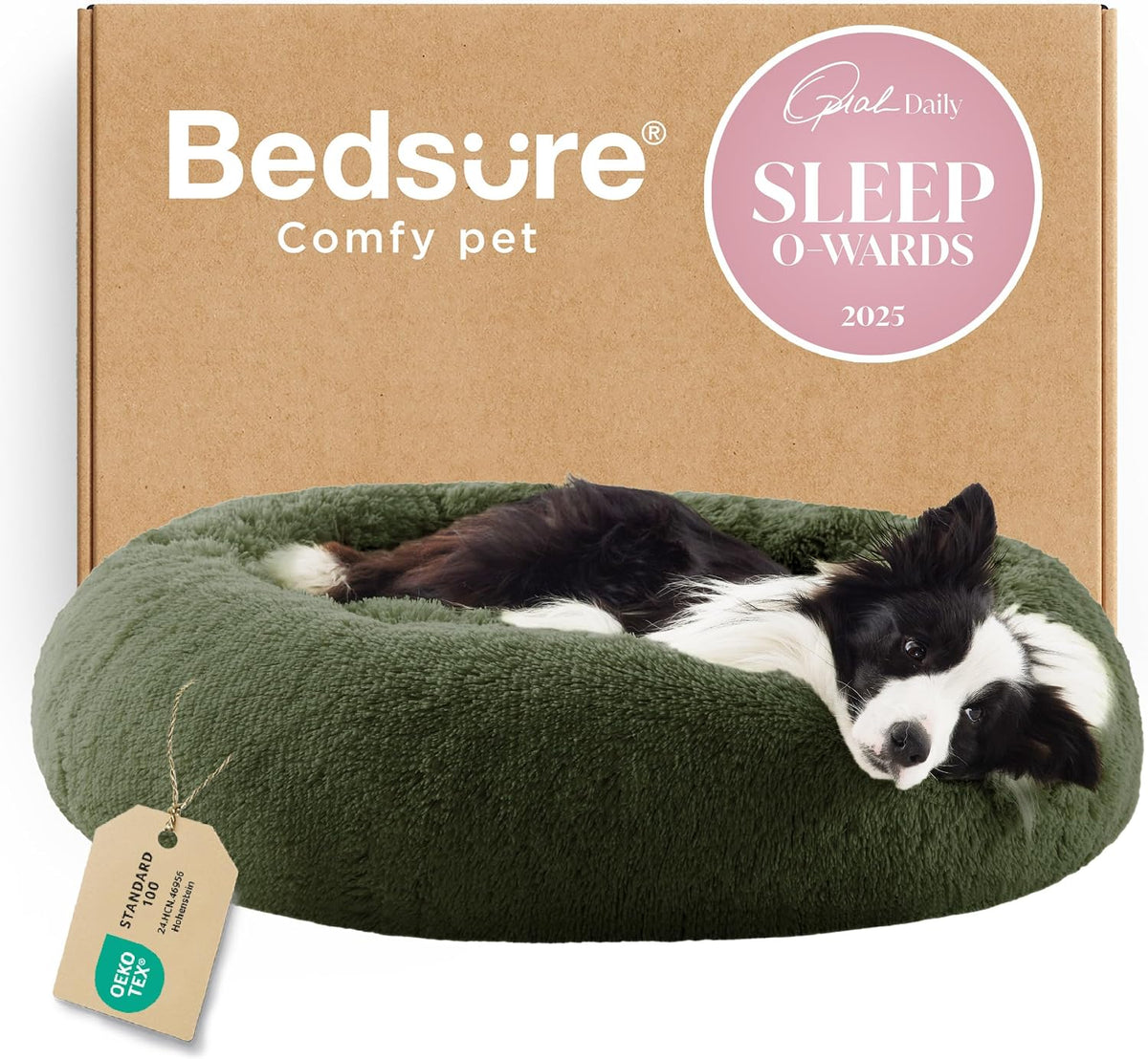 Bedsure Calming Donut Pet Bed – Multiple Sizes & Colors