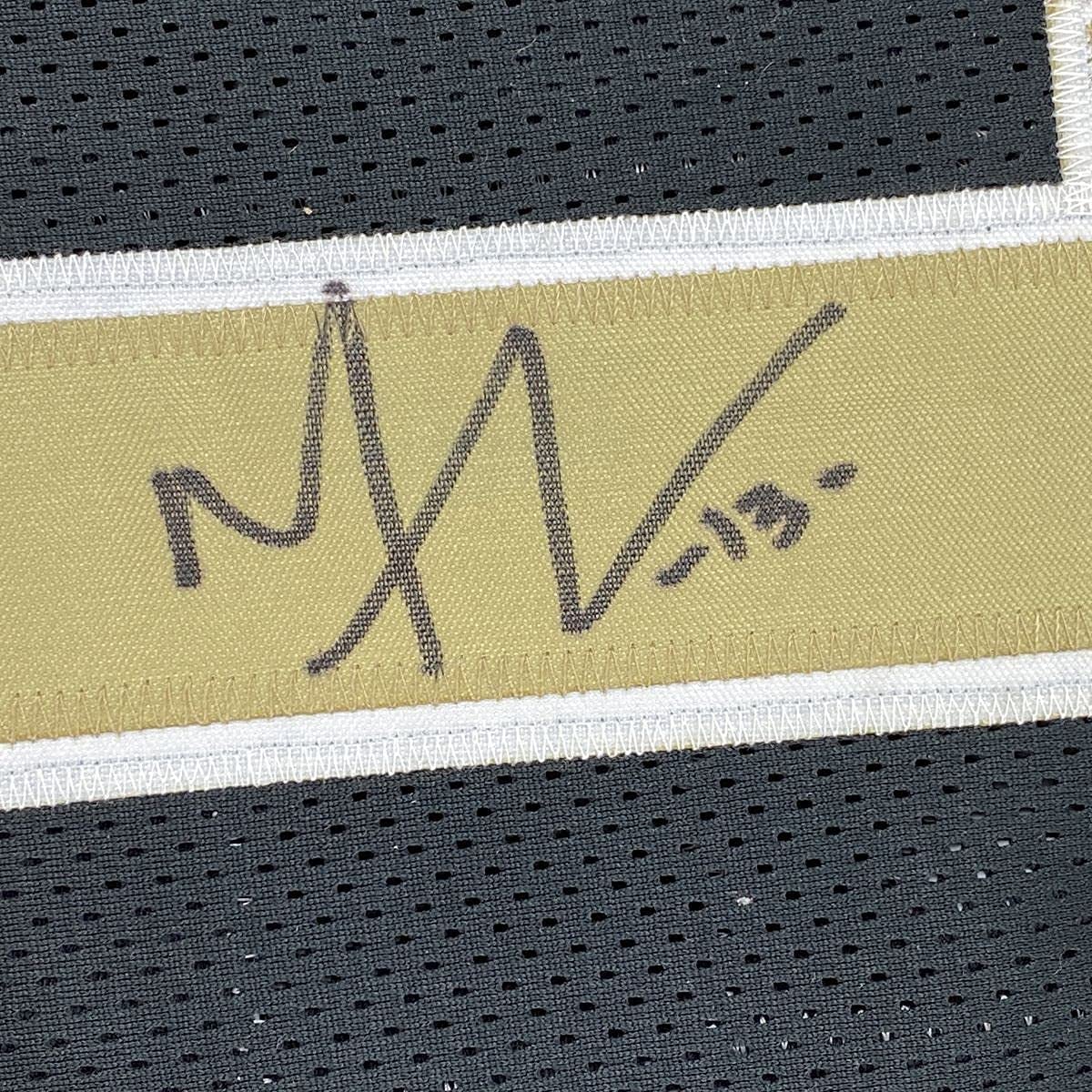 Framed Autographed/Signed Michael Thomas 35x39 New Orleans Black Football Jersey Beckett BAS COA