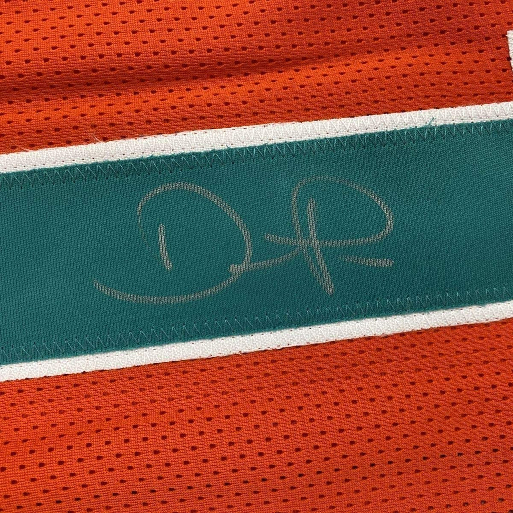 Framed Autographed/Signed Devante Parker 35x39 Miami Orange Football Jersey JSA COA