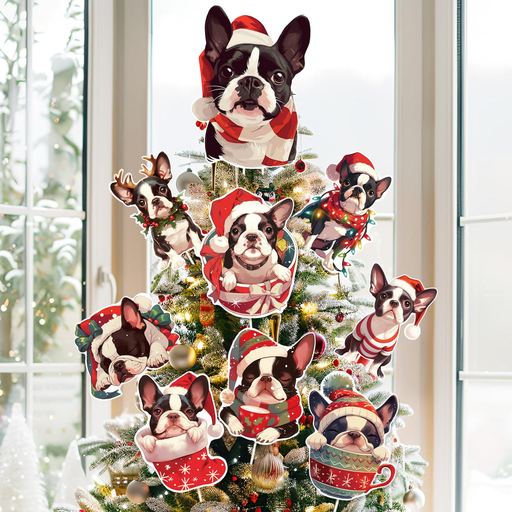 Ciazoxa Christmas Golden Doodle Tree Topper 9Pcs Ornament Xmas Decor