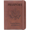 Shvigel US RFID Blocking Passport Holder Travel Case Brown Small