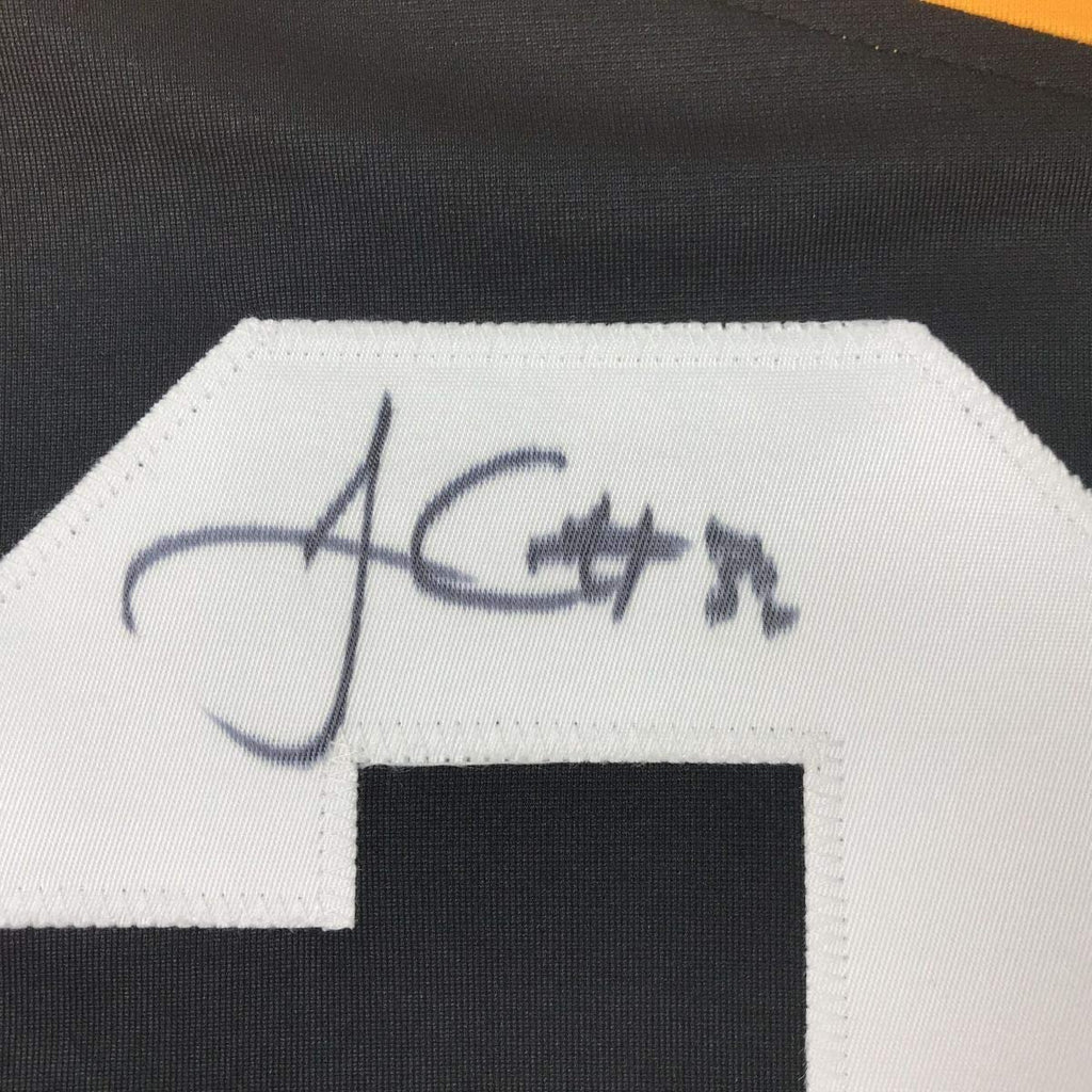 Autographed/Signed James Conner Pittsburgh Retro Black Football Jersey JSA COA