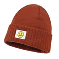 XMMAXFLOW Thick Knitted Winter Beanie Hat Cuffed Skull Cap Dark Orange