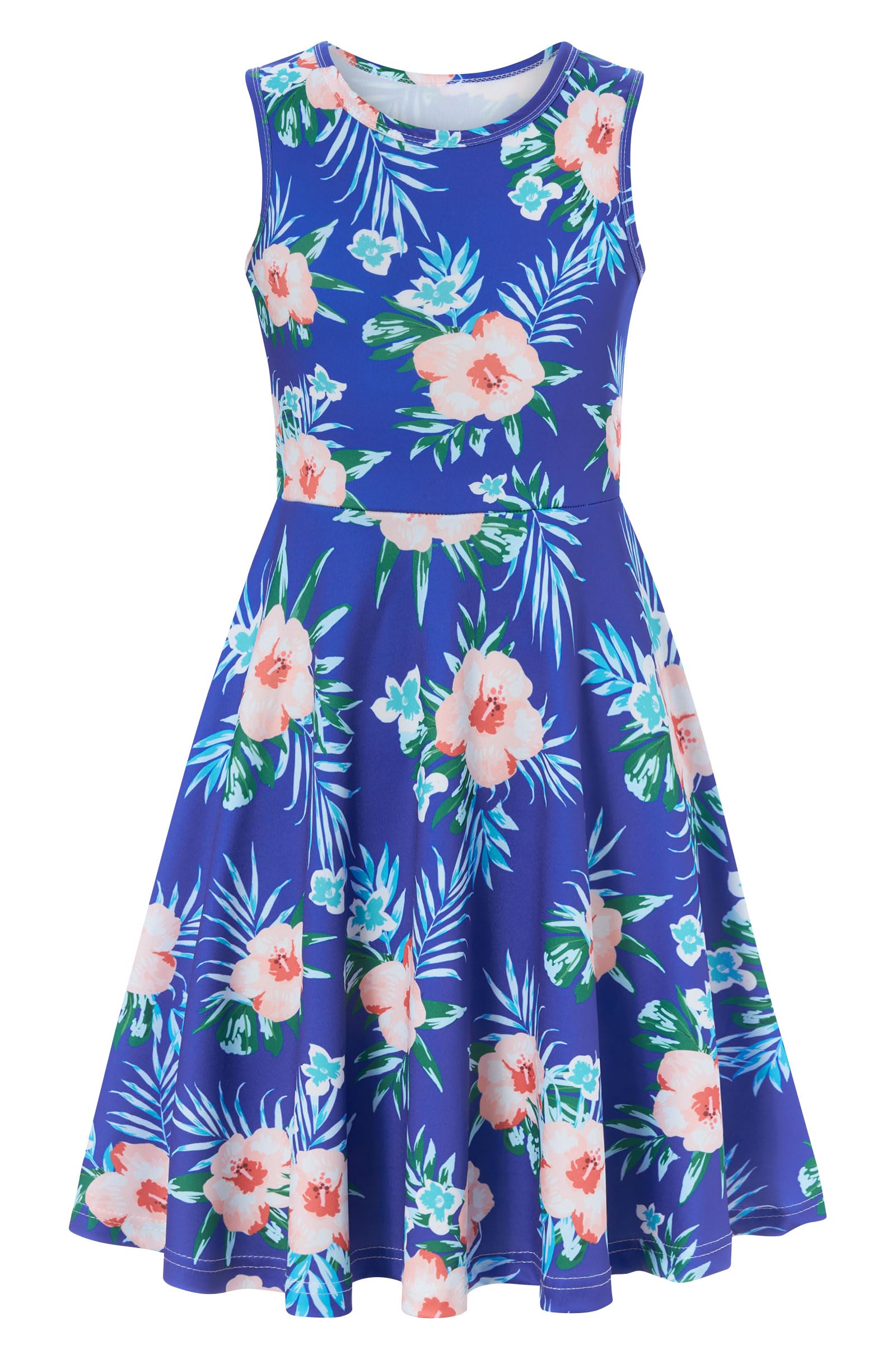 Ahegao Hawaiian Flower Girls Dress Lace 3D Flower Blue Pink Green Size 10