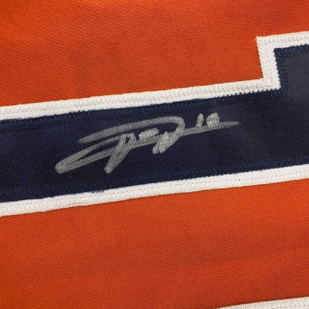 Framed Autographed/Signed Yulieski Yuli Gurriel 35x39 Houston Orange Baseball Jersey JSA COA
