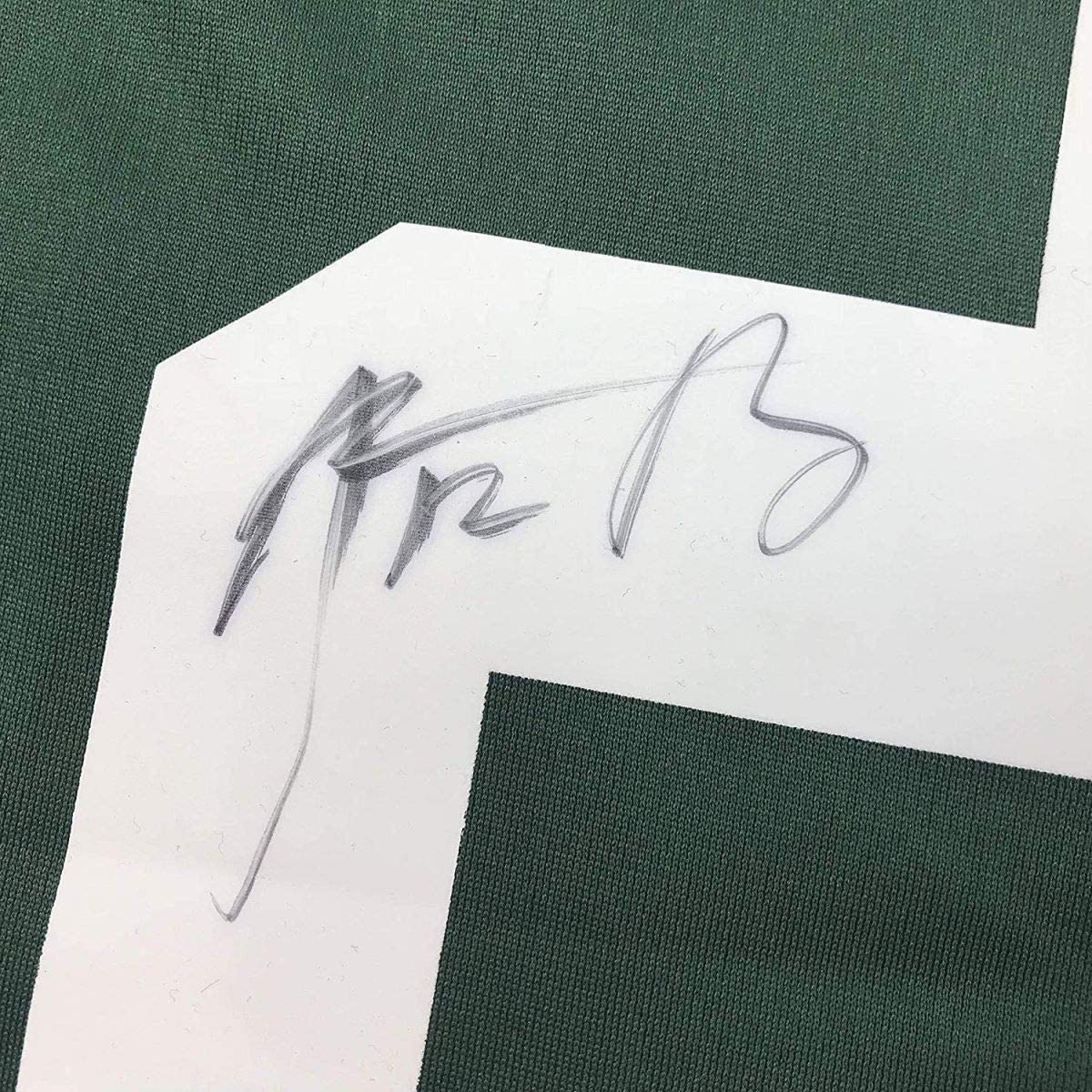 Framed Autographed/Signed Aaron Rodgers 35x39 Green Bay Green Football Jersey Beckett BAS COA